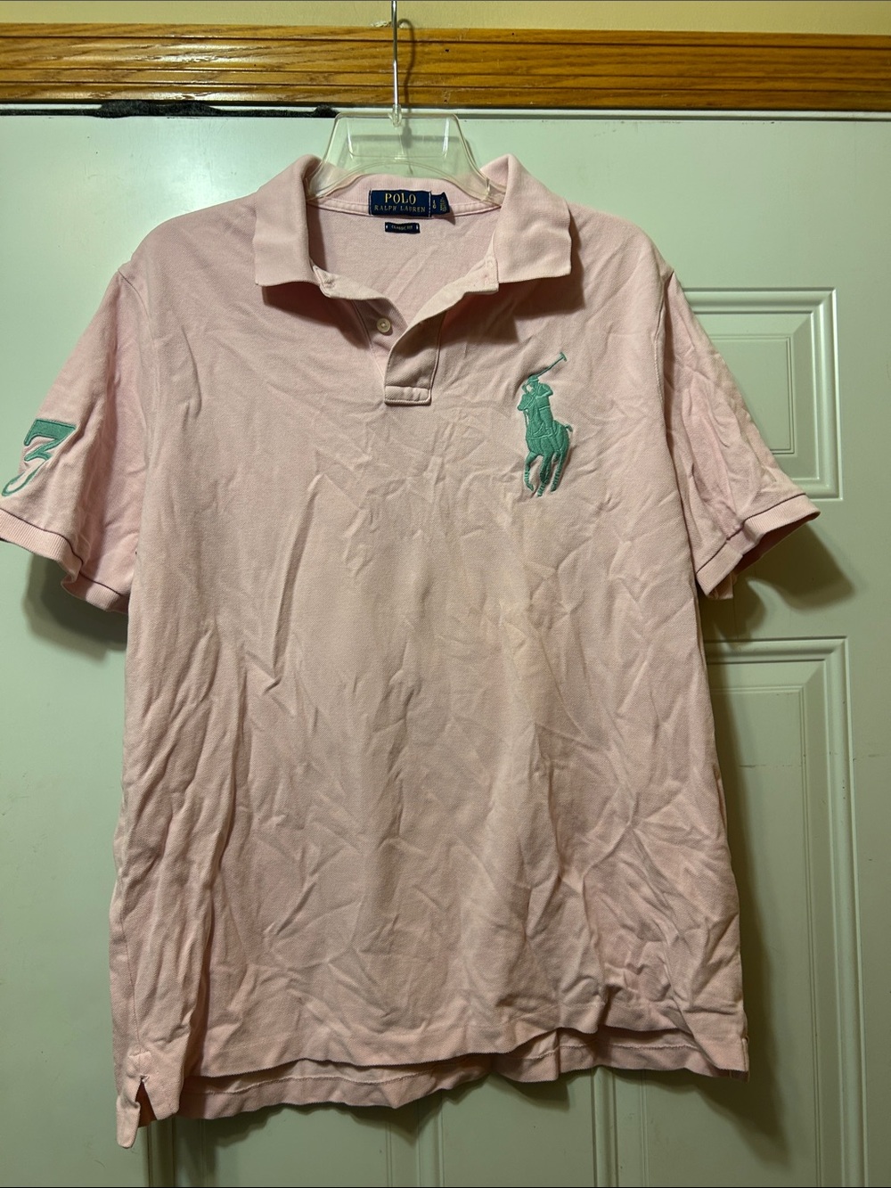 Polo by Ralph Lauren Light Pink Polo with Mint Green Pony L